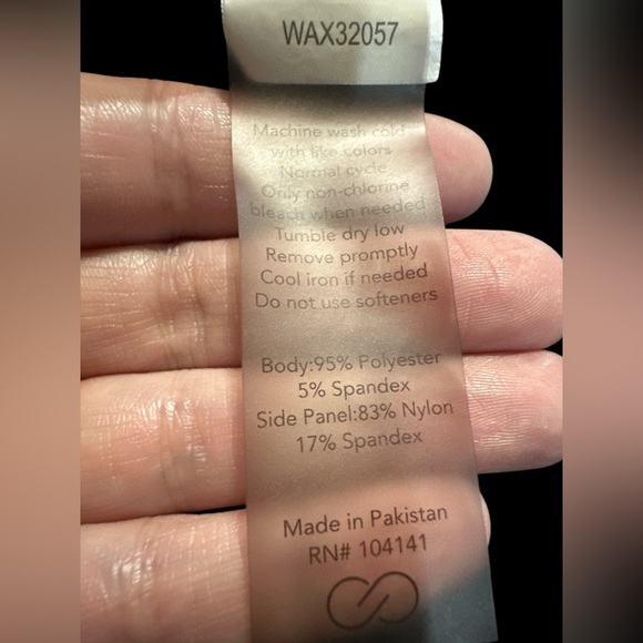 Calia Elegant Black Velvet Leggings - Picture 6 of 6